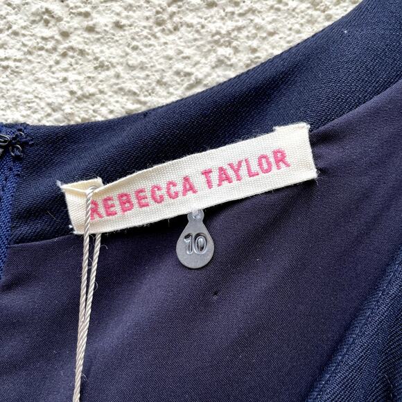 NEW Rebecca Taylor Blue Sheath Dress 10 Sleeveless - Picture 5 of 9